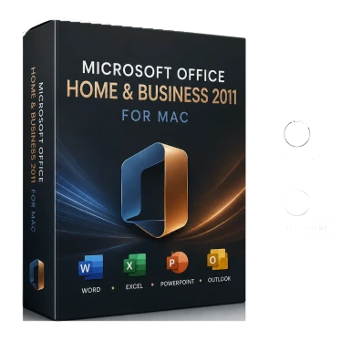 Microsoft Office Home & Business 2011 for Mac – 1 Mac Legacy Licence product image on a transparent background