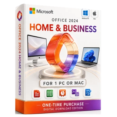 Microsoft Office 2024 Home & Business PC or Mac | One-Time Purchase product image on a transparent background