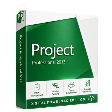 Microsoft Project 2013 Professional - Perpetual Windows License (Digital Download) product image on a transparent background