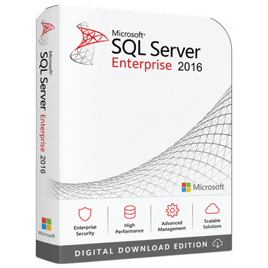 Microsoft SQL Server 2016 Enterprise Retail Core Licence product image on a transparent background