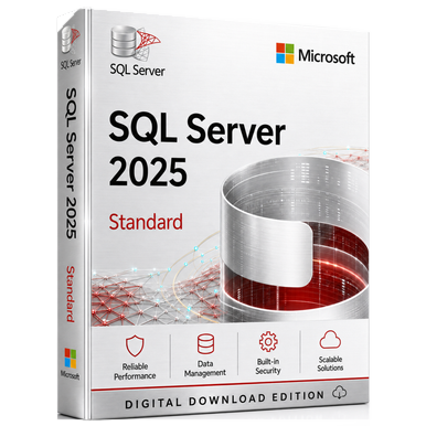 Microsoft SQL Server 2025 Standard Core License – Perpetual product image on a transparent background