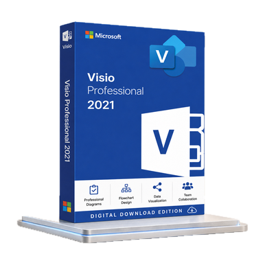 Microsoft Visio Professional 2021 – Windows PC Digital Download (32/64-bit) product image on a transparent background