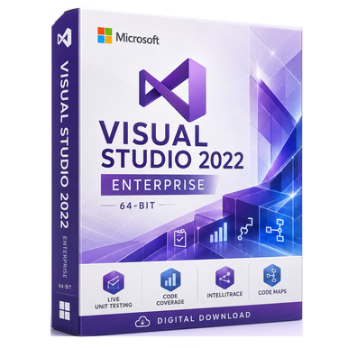 Microsoft Visual Studio 2022 Enterprise – Perpetual License product image on a transparent background