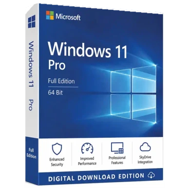 Microsoft Windows 11 Pro – 64-bit Digital Licence product image on a transparent background