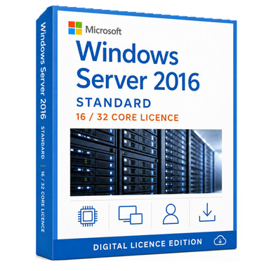 Windows Server 2016 Standard Core Licence product image on a transparent background